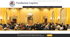 Desktop Screenshot of fondazionelepanto.org