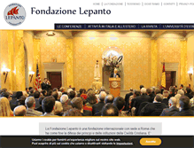 Tablet Screenshot of fondazionelepanto.org